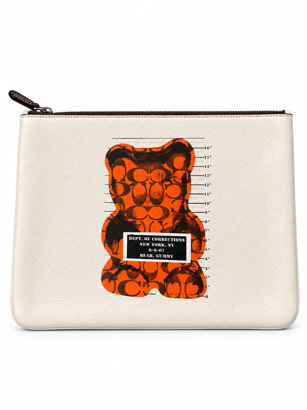 Coach Bear Gummy Mugshot Zip Pouch